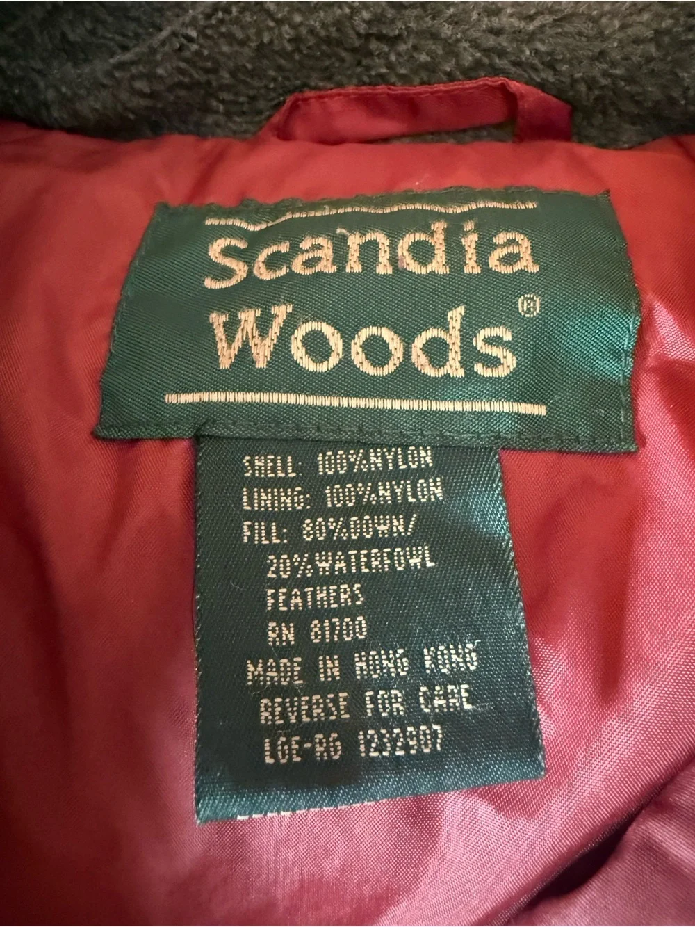 Vintage Scandia Woods Men's Down Puffer Vest – Burgundy Red